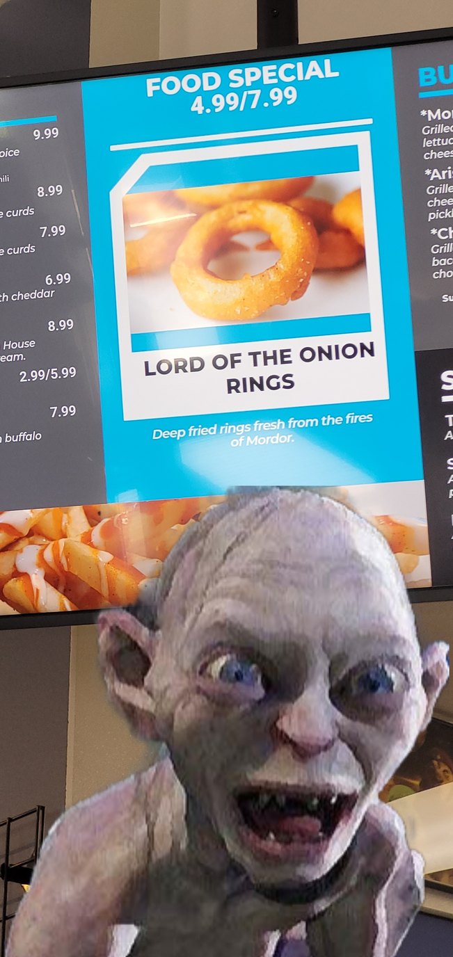 Lord of the Onion Rings - meme