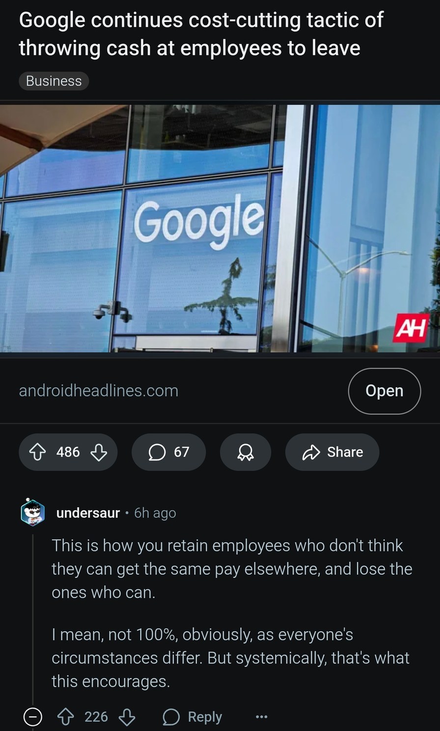 Google’s exit strategy: pay you to quit - meme