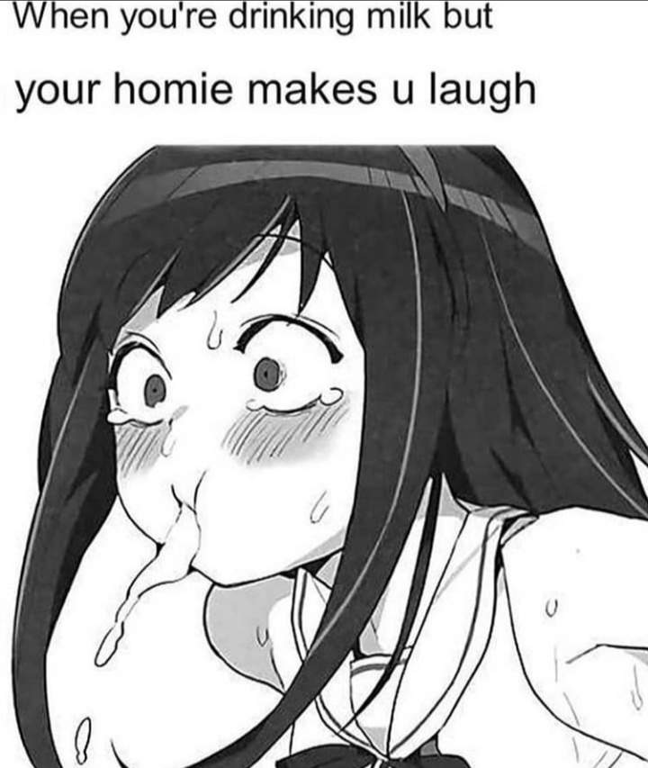 Milk laughing - meme
