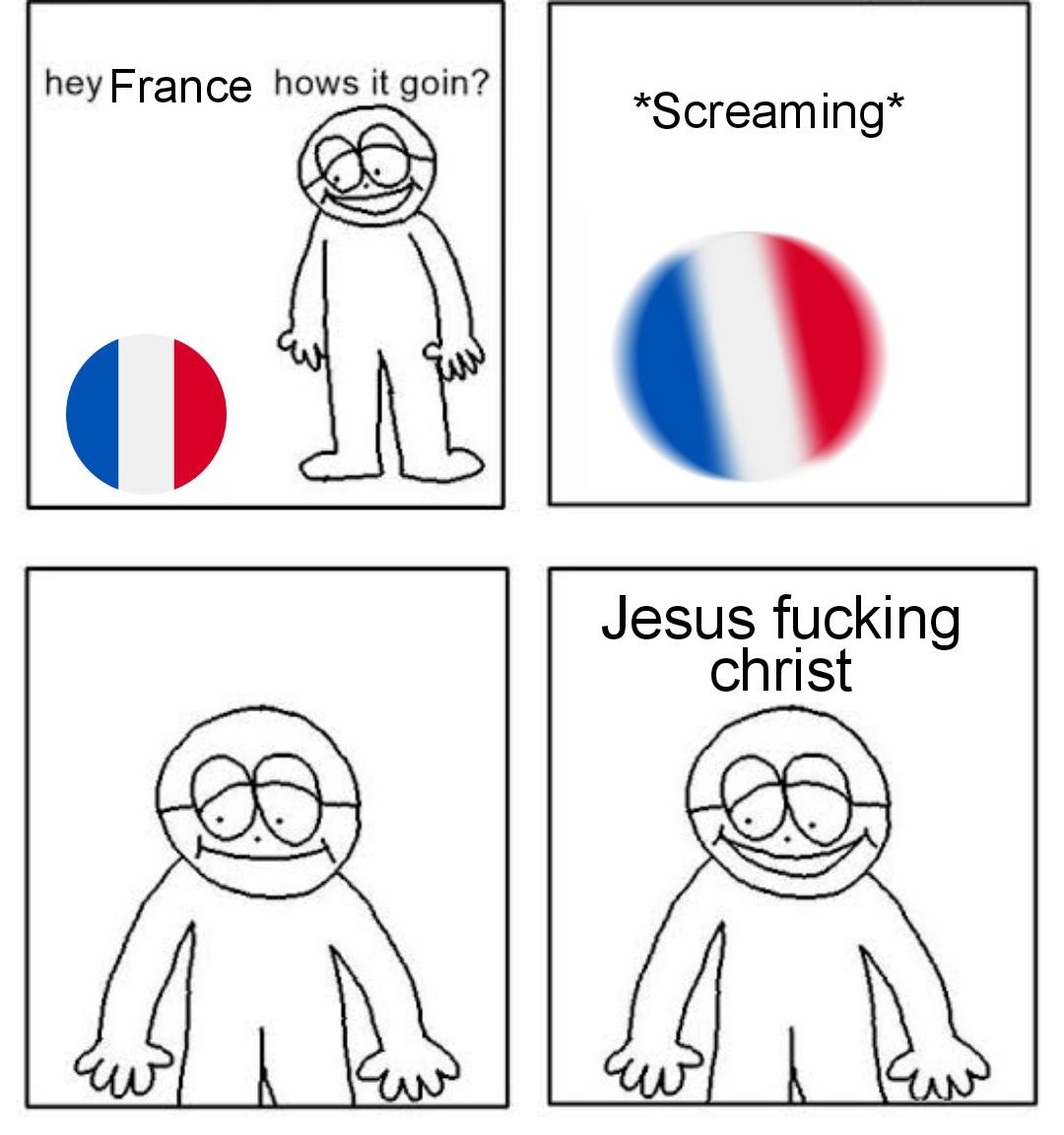The French riot - meme
