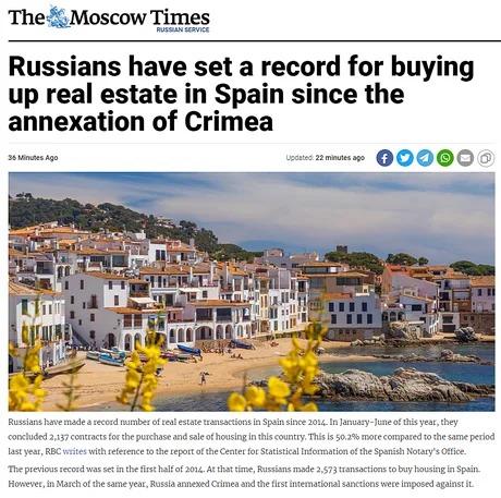 Russians buying up real estate in Spain - meme