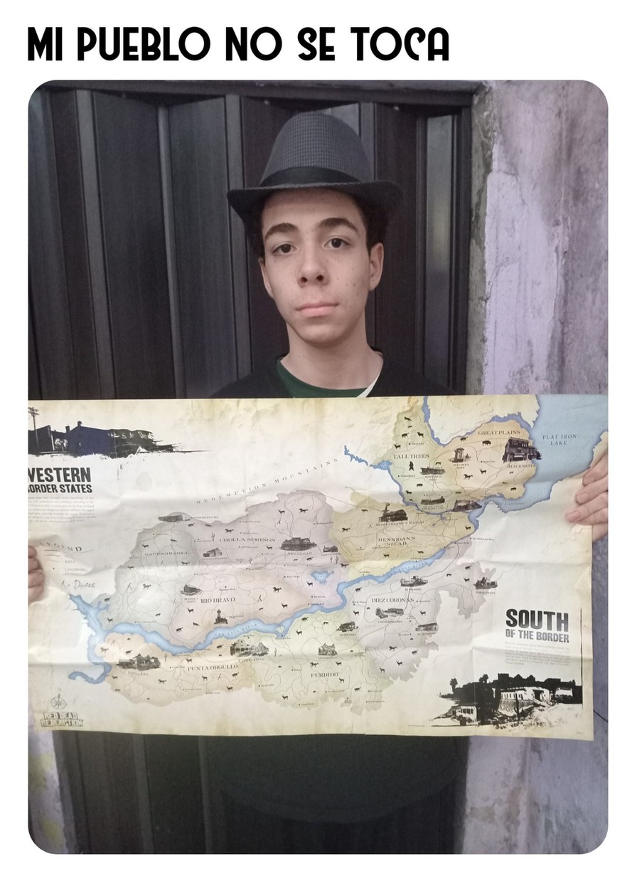 Para los que no se dieron cuenta es el mapa de RDR 1 (Perdón por estar tan casual, me debí de haber puesto mi campera de milico con los vaqueros + mi sombrero de tango que tengo puesto) - meme