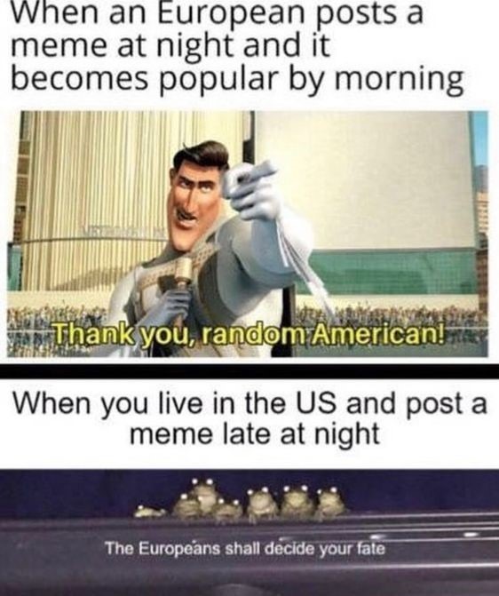 Posting at night - meme
