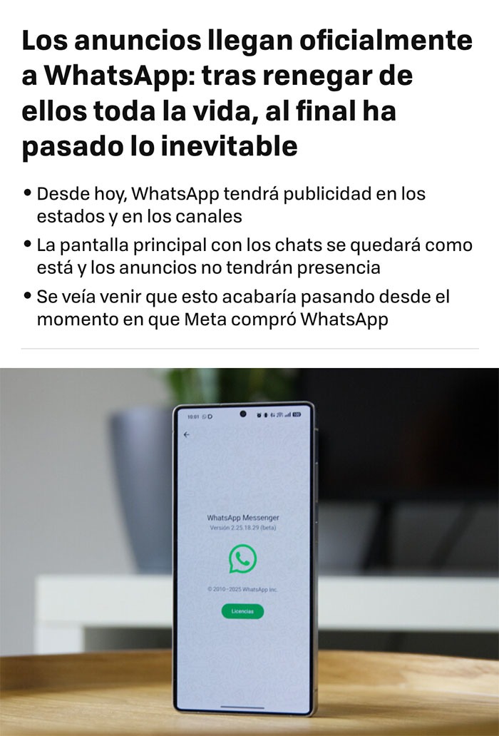 WhatsApp ahora con anuncios, lo inevitable llegó - meme
