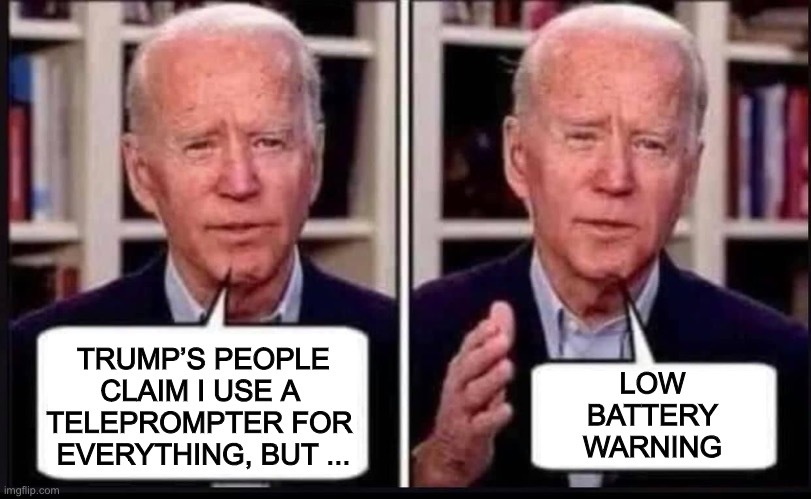 Biden: Got hair plugs so he would have gray on the outside of his head. Wish he was concerned about having gray matter inside his head. - meme
