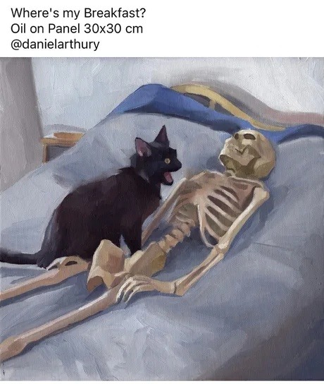 Where’s my breakfast? a modern masterpiece - meme