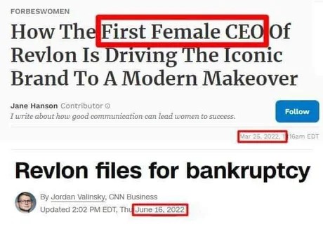 Revlon files for bankruptcy - meme