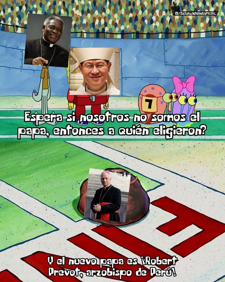 De todos los papás que el cónclave eligieron, está fue la más inesperada, incluso un tipo apostó por él teniendo muy baja probabilidad y ganó un montón por eso - meme