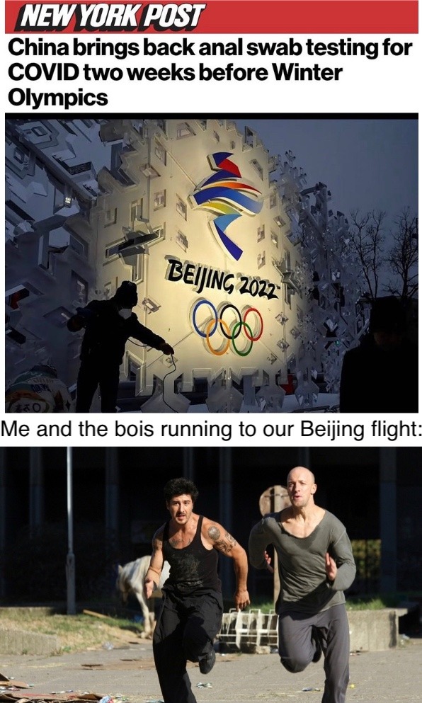 me and the bois heading to the Beijing Olympics - meme