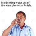 Wine glasses at hotels