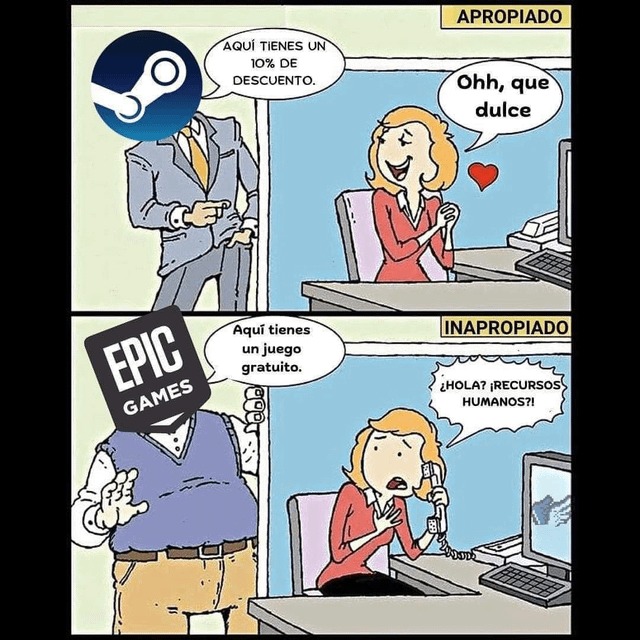 Steam vs Epic games - meme