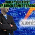 First paycheck stonks