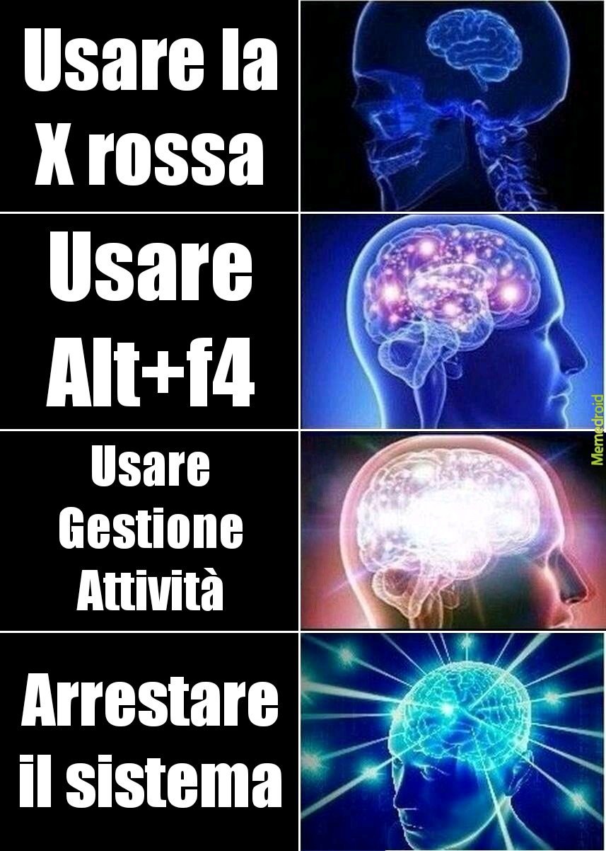 Chiudere un'app - Io di solito spacco il PC così si chiude - meme