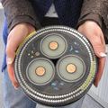 A cross-section of an undersea cable