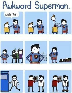 Awkward superman - meme