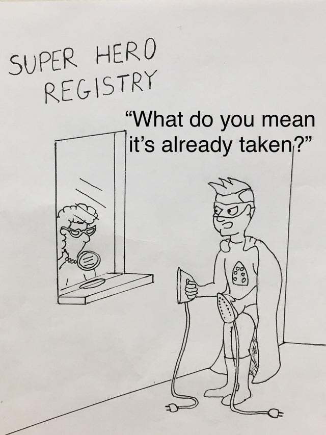 Super hero registry - meme