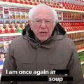 Bernie is at soup