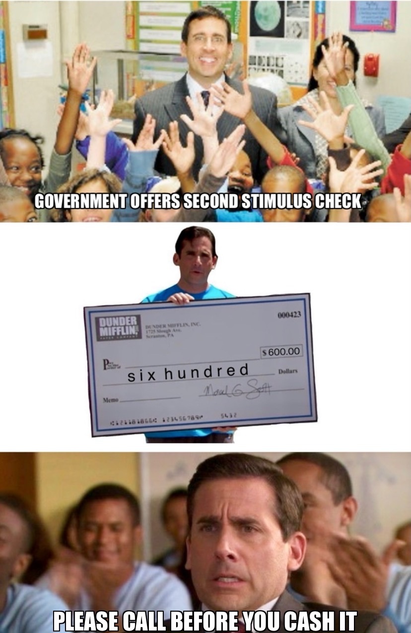Covid Tots us a lot about Government Aid - The Office “Scott’s Tots” - meme