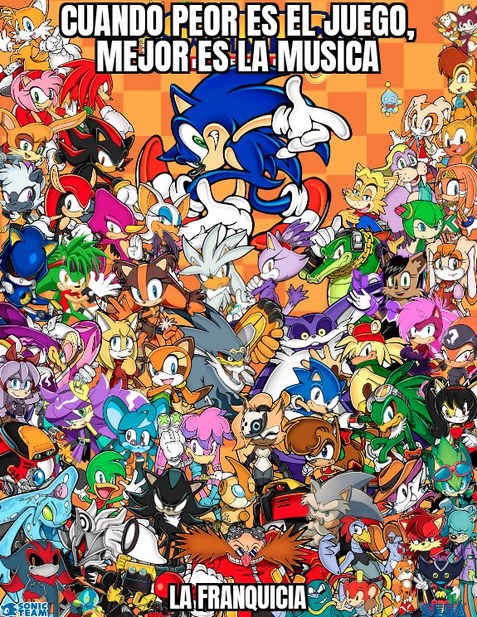 La excepción es Sonic Adventure 2, muy buen juego, de la mejor musica - meme