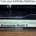 Matthew's birthday
