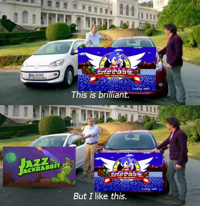 I preferred Jazz jackrabbit over Sonic - meme