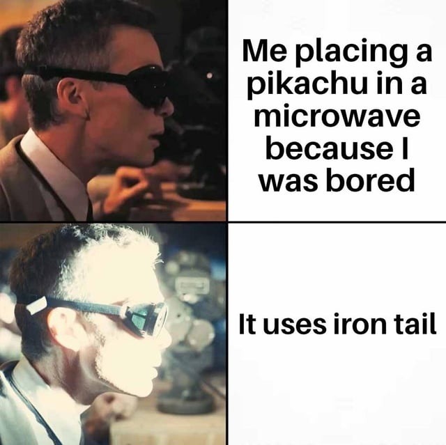 Put Pikachu in the microwave and unlocked Iron Tail - meme