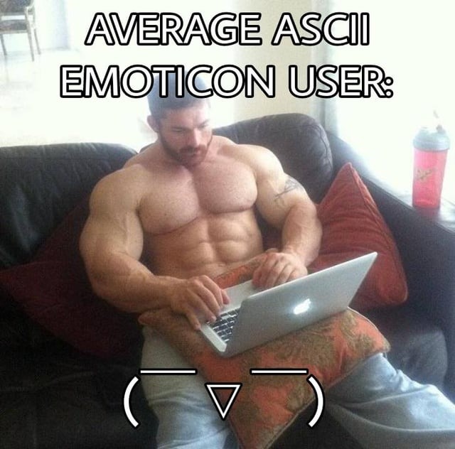 Average ascii emoticon user - meme