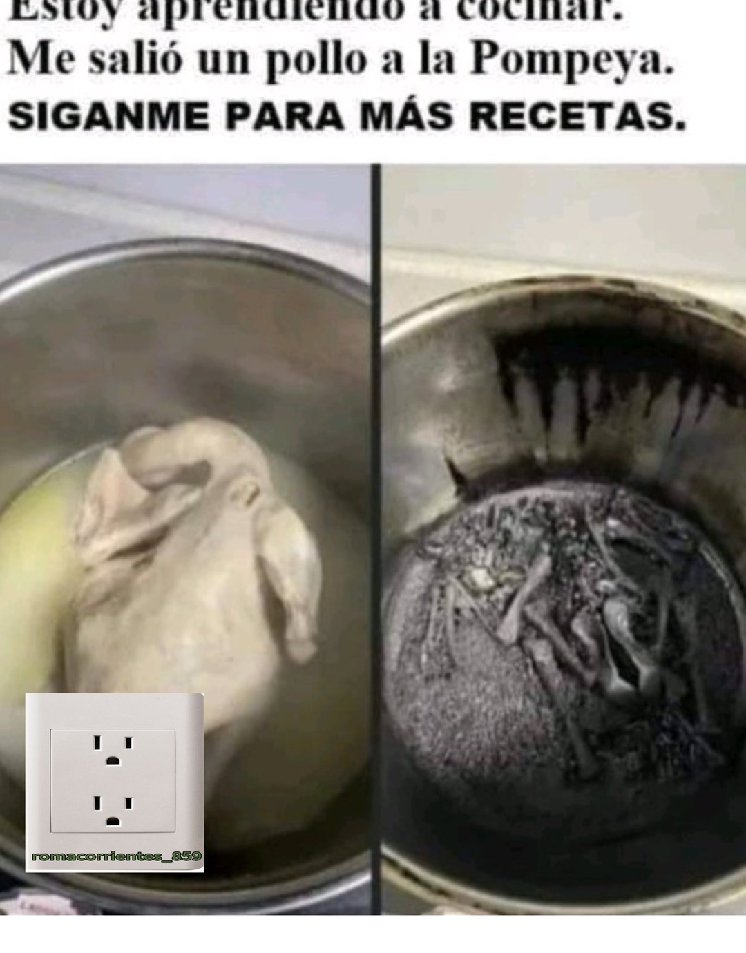 Pollo carbonizado - meme