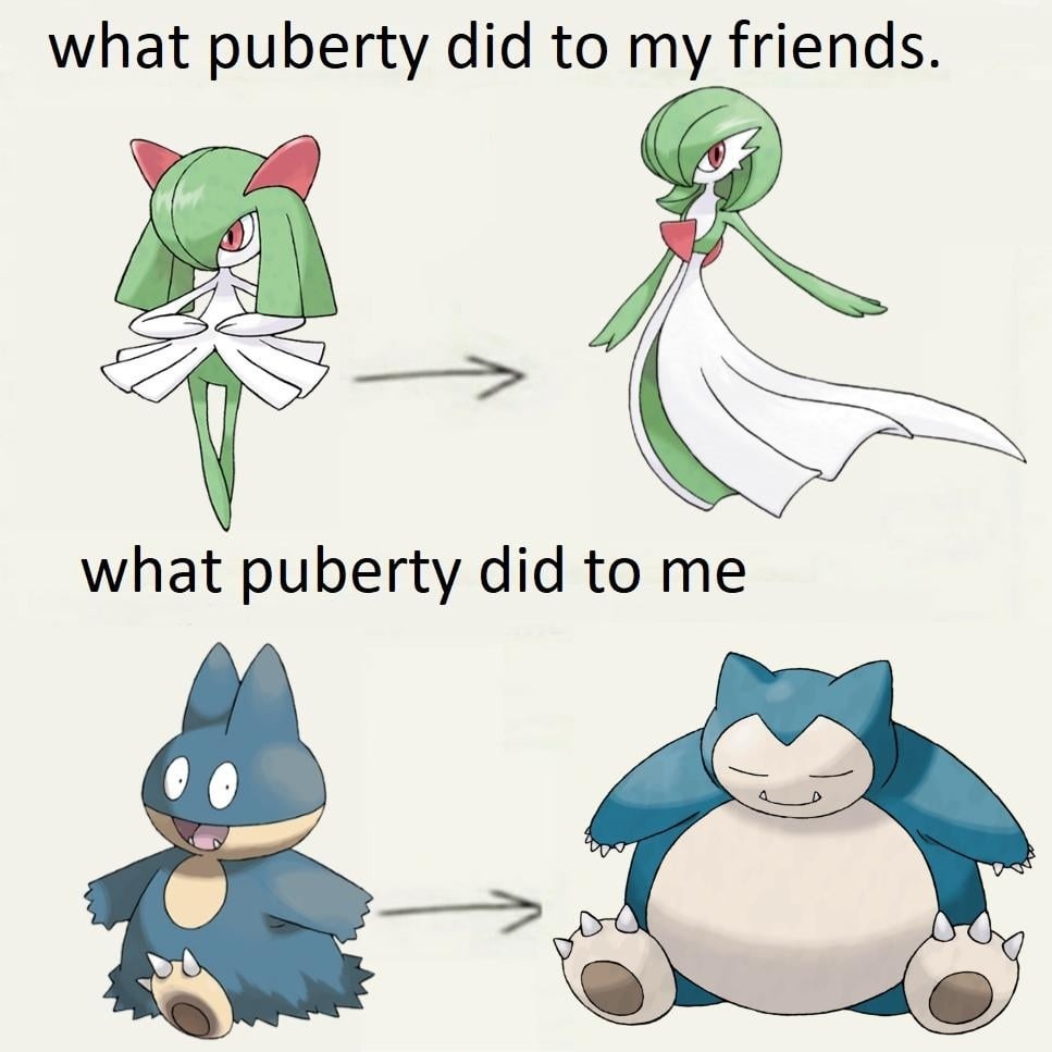 What puberty did to my friends: What puberty did to me. The horror. - meme