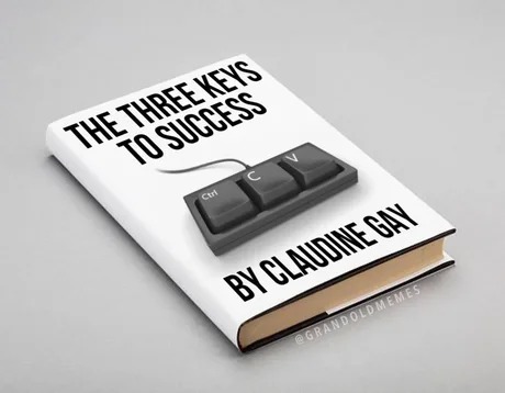 Claudine Gay three keys to success - meme