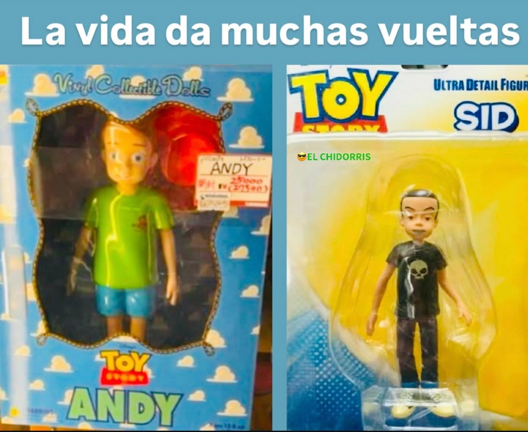 La vida te da más vueltas que Andy el Chidorris - meme