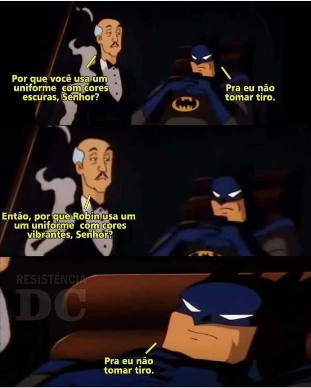 Batman é um homem sábio - meme