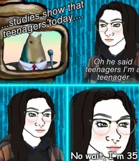no longer a teenager - meme