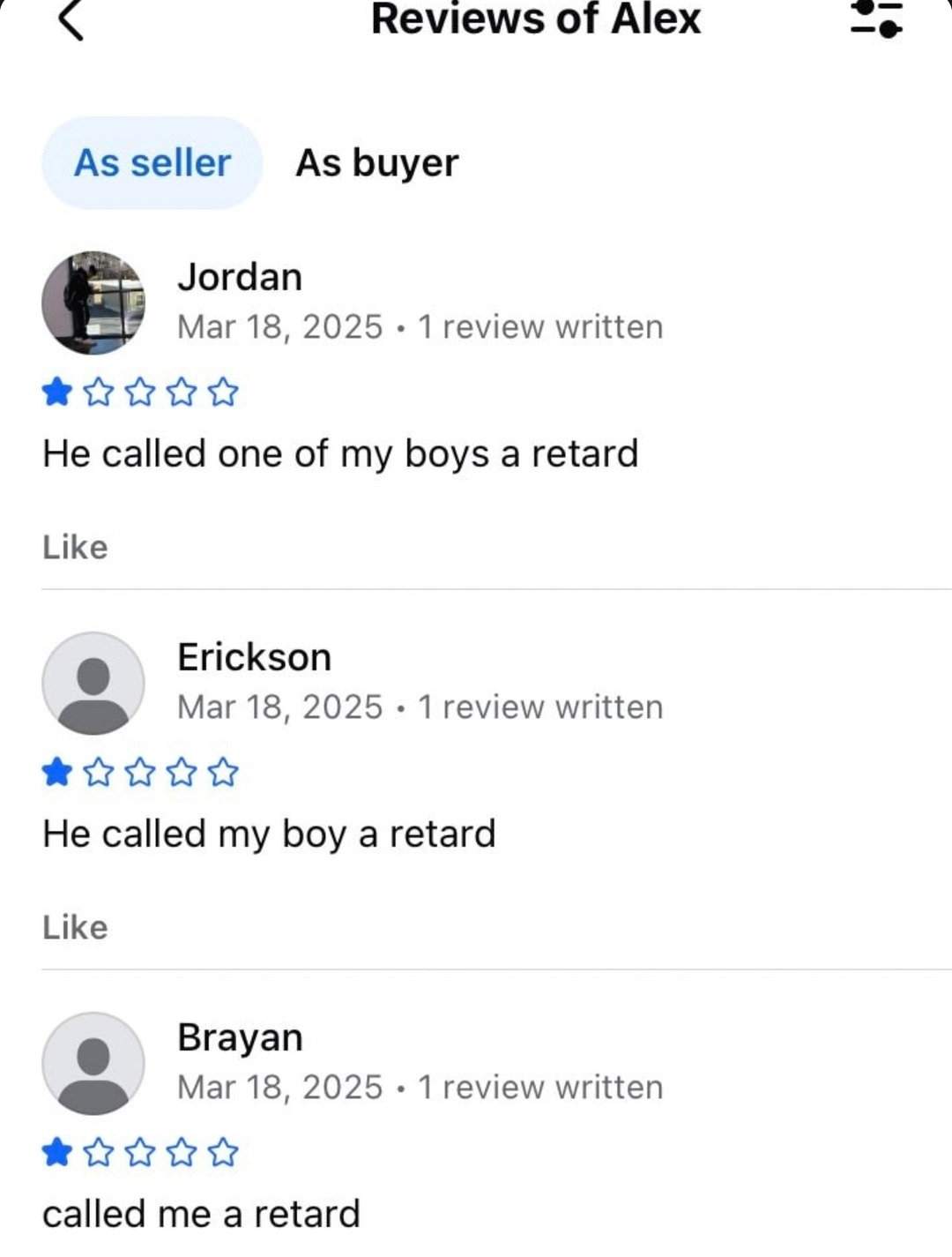 Alex the seller: calls your boy dumb. Alex the buyer: calls your boy dumb. Alex the legend: calls *you* dumb - meme