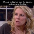 When a restaurant puts the calories on the menu