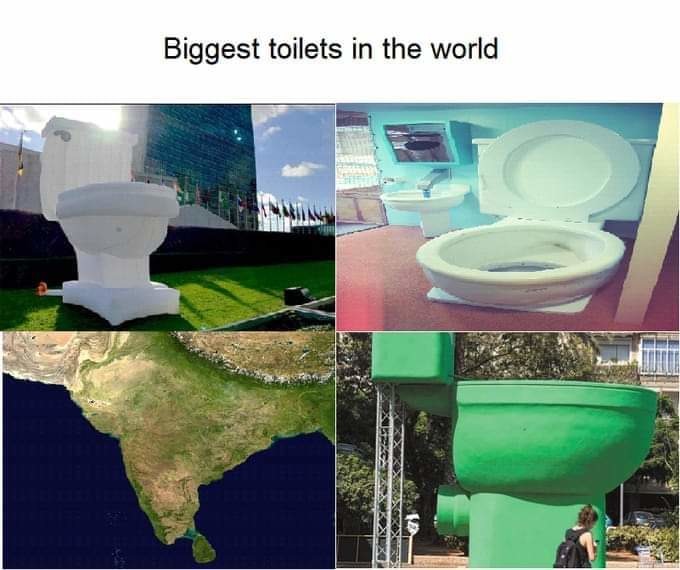 Los inodoros más grandes del mundo - meme