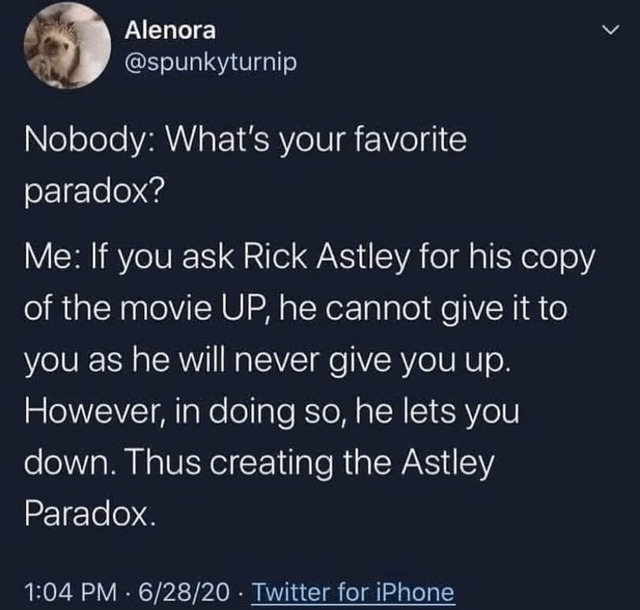 Astley Paradox - meme