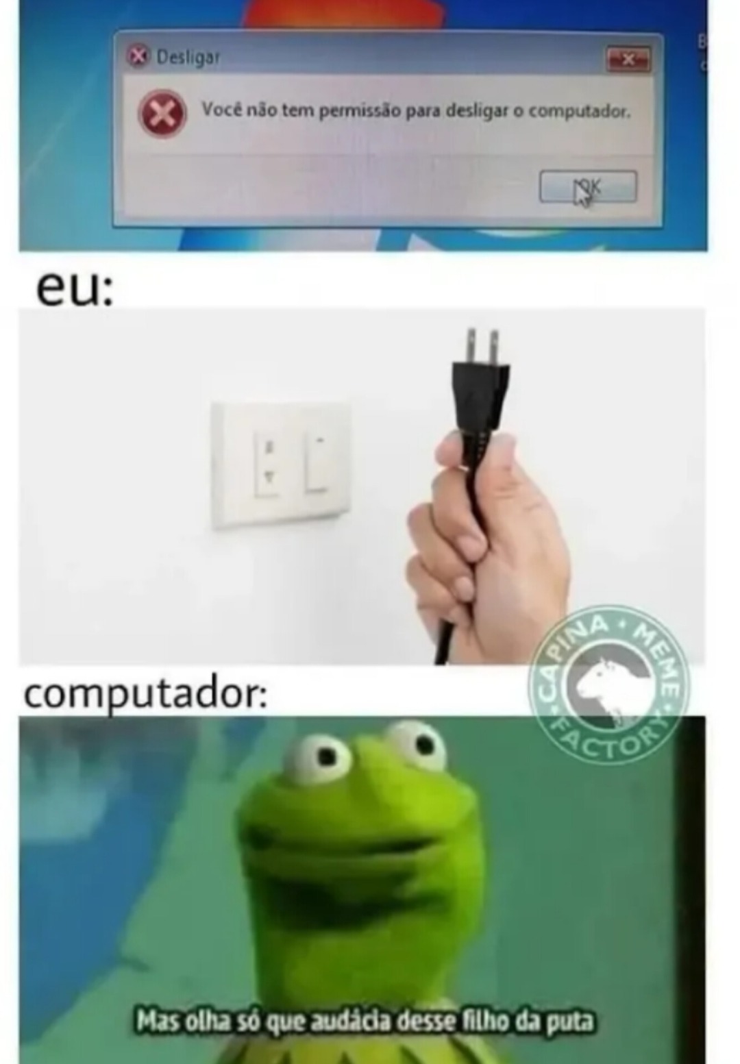 Meu PC Minhas Regras - meme