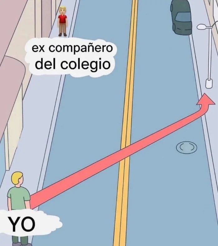 Ese ex compañero random que te saluda raro - meme