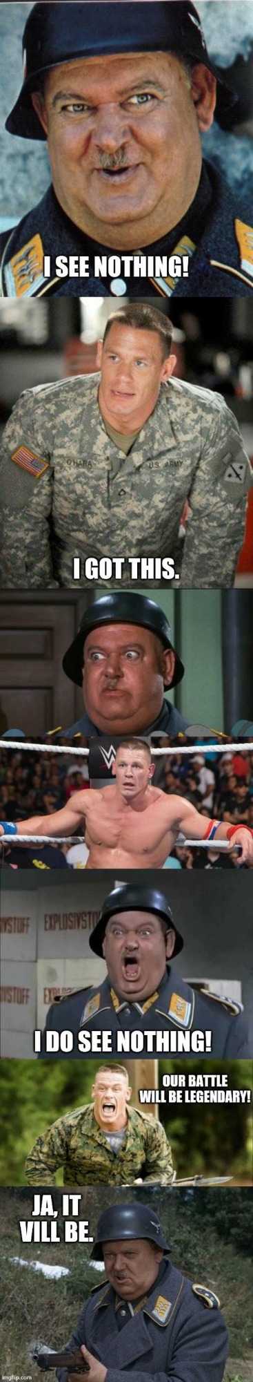 John Cena vs Sergeant Schultz - meme