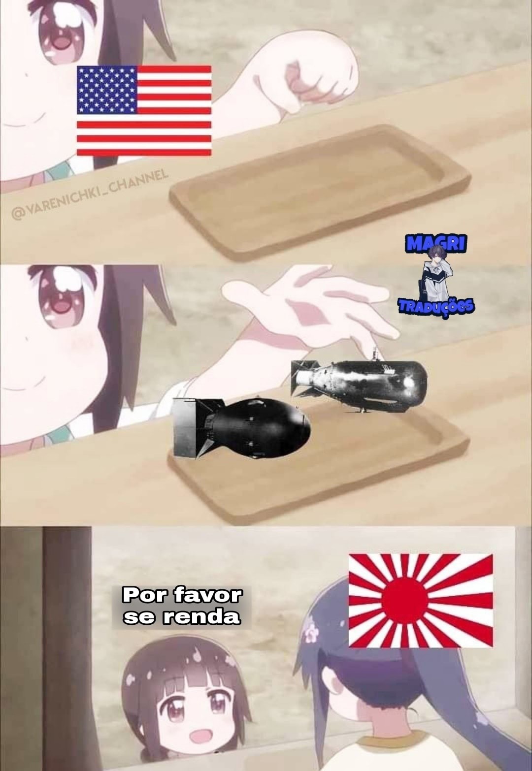 EUA x Japão - meme
