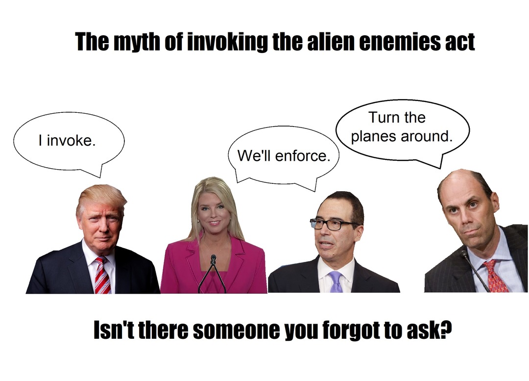 The myth of invoking the alien enemies act - meme