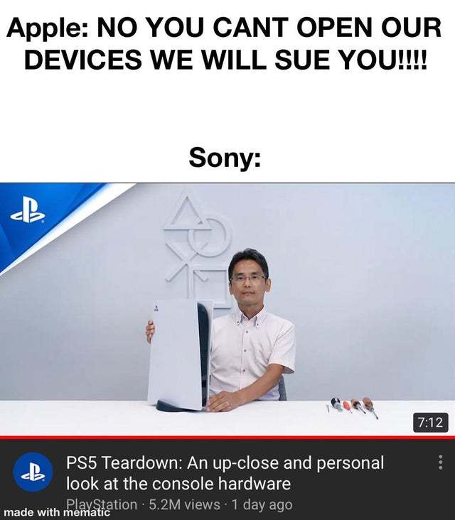 OMG the PS5 is huge - meme