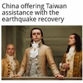 China offering help to Taiwan with the earthquake