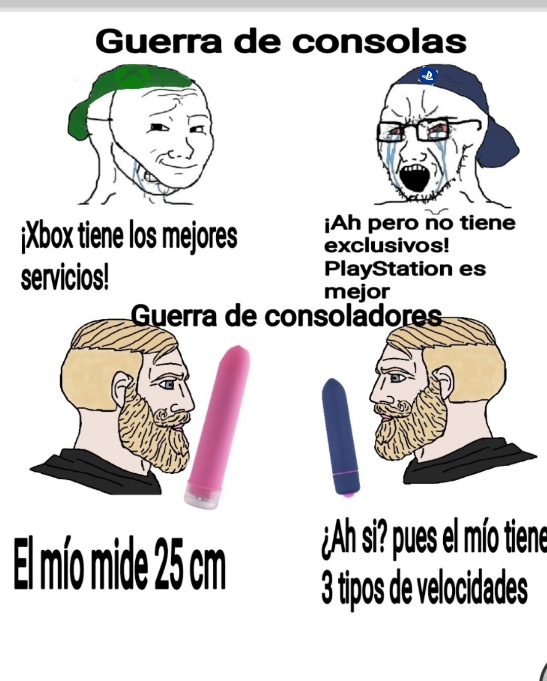 Guerra de consoladores >>>> guerra de consolazzz - meme