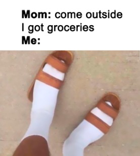 The sandals!! - meme