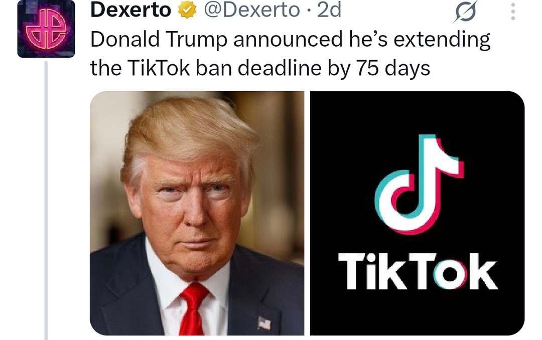 Trump giving TikTok a timeout extension - meme