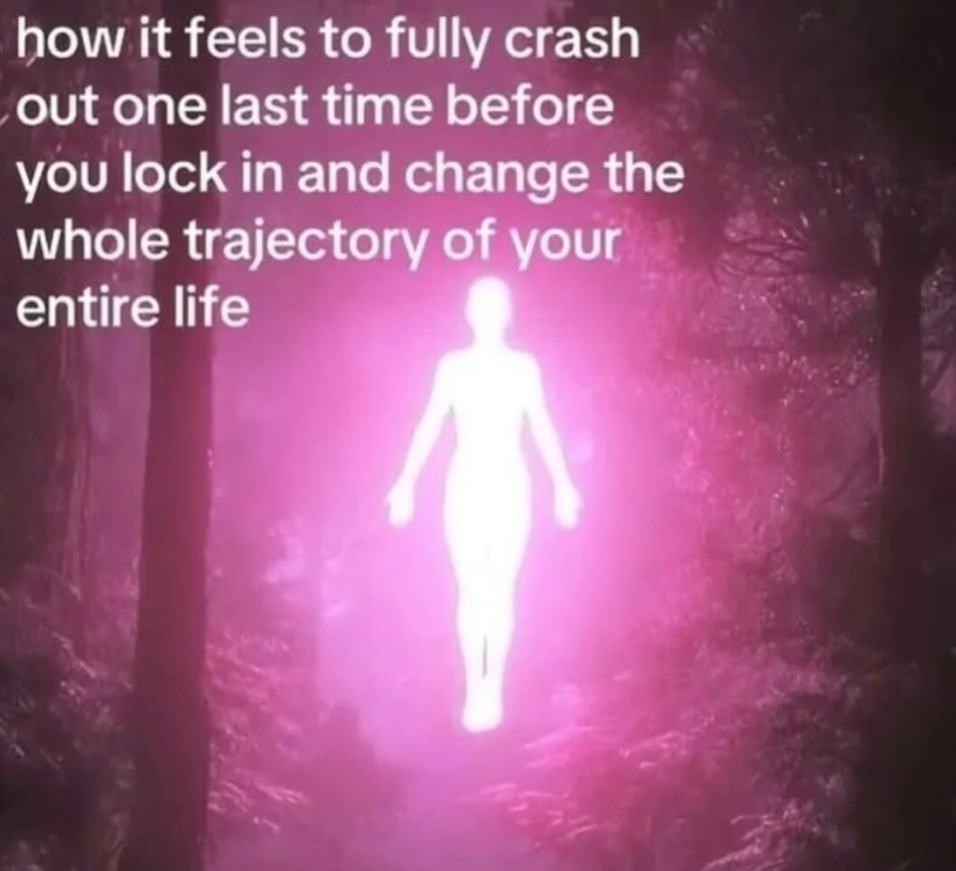 Last crash before you level up your whole life - meme