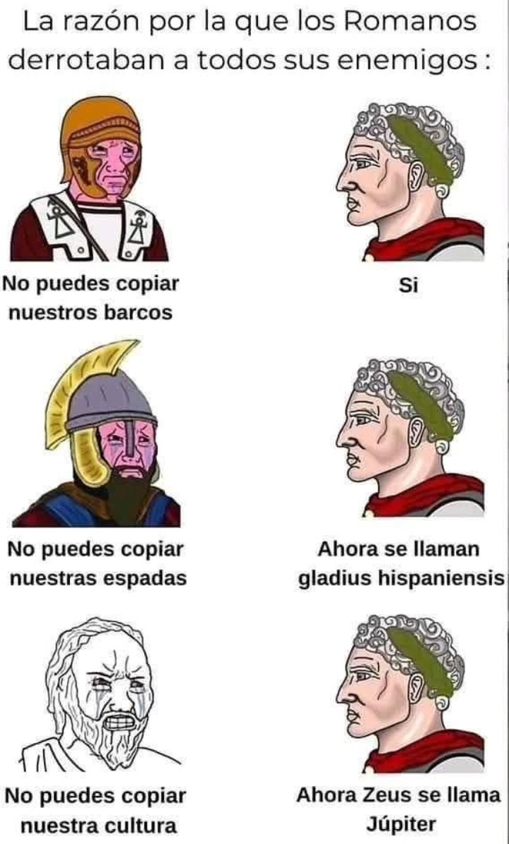 Tremendos reposters esos Romanos - meme