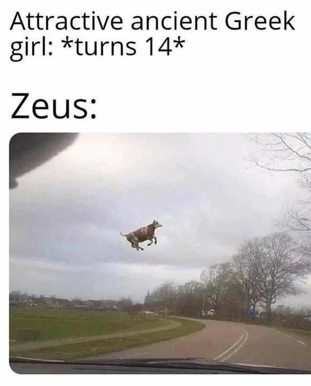 Zeus was in the list? - meme